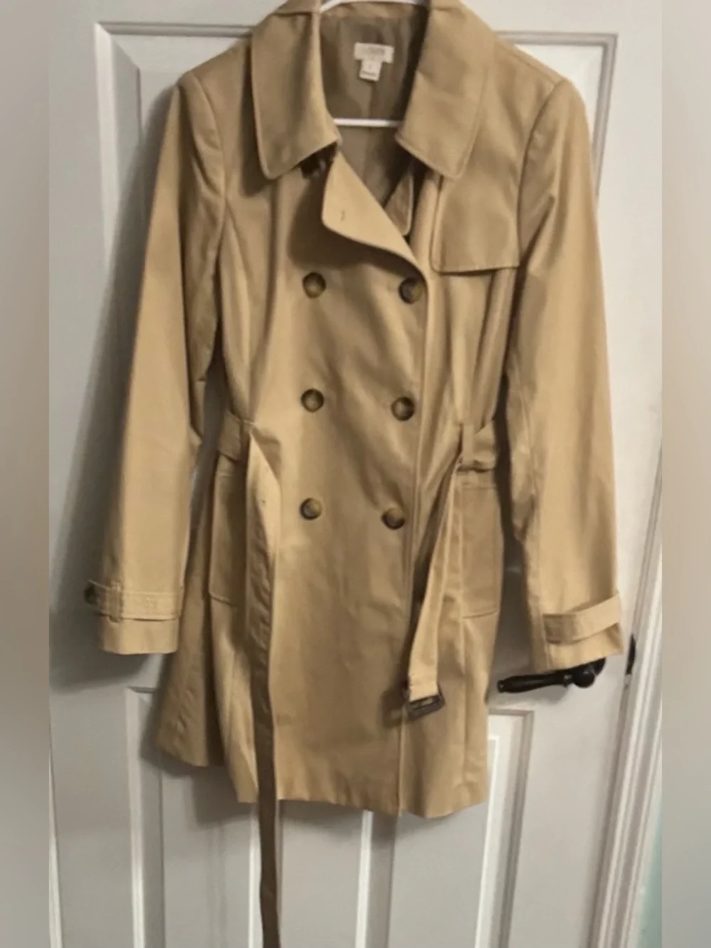 J. Crew Tan Double-Breasted Trench Coat